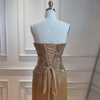 Kosovo Haute Couture Hand-beading Tassels Mermaid Evening Dress LA73748