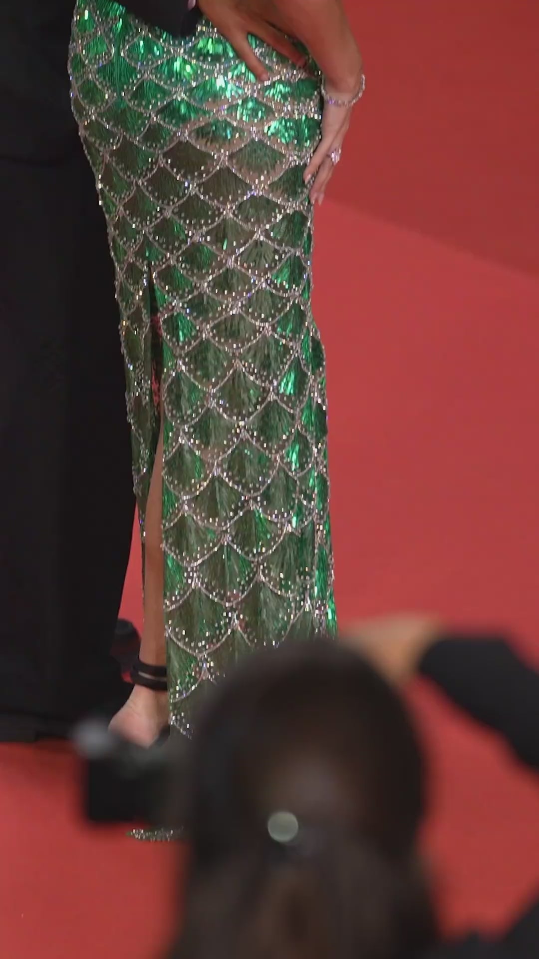 Luxury Green Strapless Beaded Mermaid Evening Dress Gown LA73595