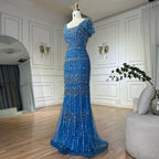Dubai Mermaid Evening Dress Luxury Modest Arabic Party Gown CLA72714