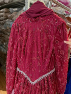 Arabic Modest A-Line Beaded Evening Dress For Muslim Women Hijab CLA72805E