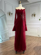 Luxury Light Pink Mermaid Lace Beaded Evening Dress CLA72910