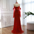 Kosovo Luxury Beaded Evening Dress With Gloves CLA72929