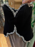 Luxury BCLAck Strapless Beaded Mermaid Evening Dress CLA73206A