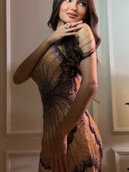 Luxury Purple Strapless Backless Beaded Evening Dress With Skirt CLA73527