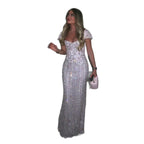 Luxury Pink Beaded Mermaid Evening Dress LA73550