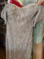 Luxury Pink Beaded Mermaid Evening Dress CLA73550