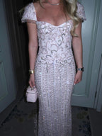 Luxury Pink Beaded Mermaid Evening Dress LA73550