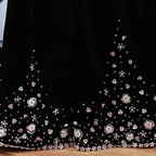 Luxury BCLAck Off Shoulder Mermaid Evening Dress with Bow CLA73581