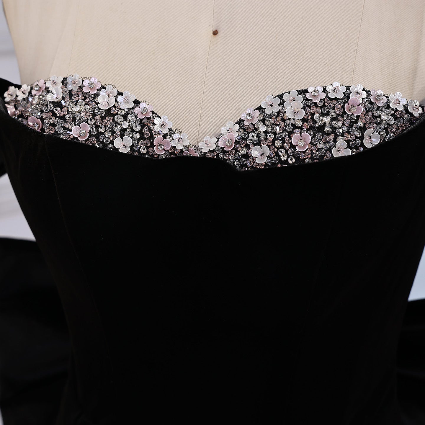 Luxury BCLAck Off Shoulder Mermaid Evening Dress with Bow CLA73581