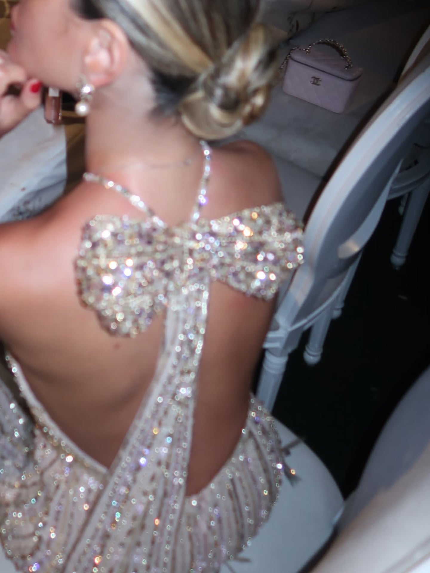 Luxury Gold Halter Crystal Mermaid Evening Dress CLA73687