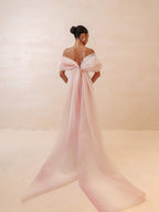 Luxury Pink Off the Shoulder Beaded Mermaid Evening Dress LA73877
