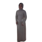 Luxury Silver High Neck Crystal Beaded Fringe Evening Dress LA73879