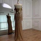 Kosovo Luxury Beaded Evening Dress With Gloves CLA72929