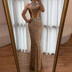 Kosovo Luxury Beaded Evening Dress With Gloves CLA72929