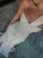Arabic Pink Simple Style Chiffon Evening Dress CLA73451