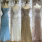 Kosovo Luxury Pearls Beaded Mermaid Off Shoulder Elegant Evening Dress CLA72253