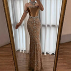 Kosovo Luxury Beaded Evening Dress With Gloves CLA72929