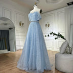Nude A-Line Beaded Backless Evening Dress CLA72834