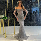 SERENE HILL Luxury Beaded Mermaid Evening Dress CLA71650