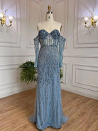 SERENE HILL Luxury Beaded Mermaid Evening Dress CLA71650
