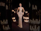 Kosovo Luxury Beaded Evening Dress With Gloves CLA72929