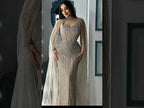 Luxury Dubai Caramel Beaded Evening Dress With Cape CLA72811C